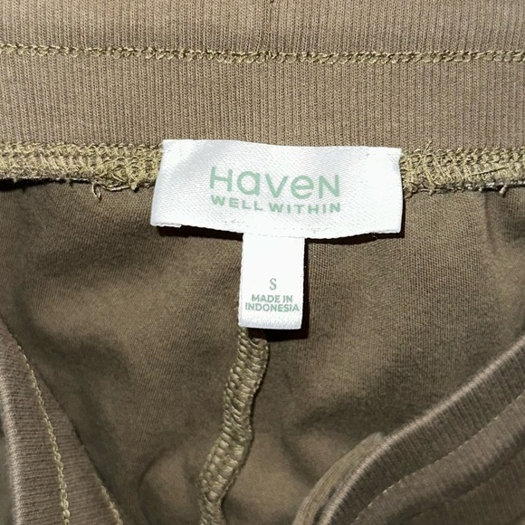 *SET OF 2* Haven Well Within Neutral Organic Cotton Interlock Lounge Joggers S - Picture 12 of 16